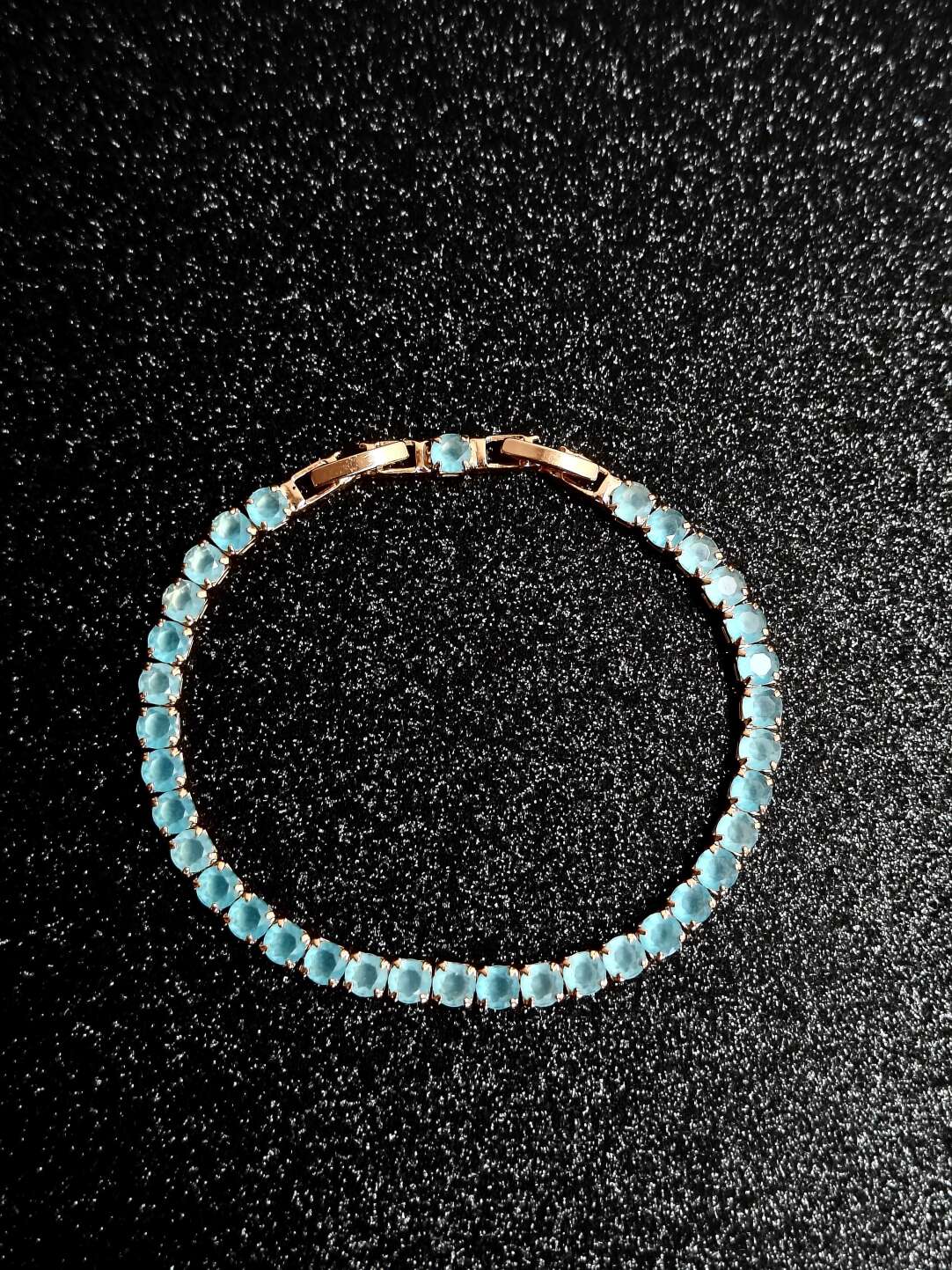 Abuling| Vintage [Blue Lake] Bracelet · Gold-Plated Base [Blue Lake]