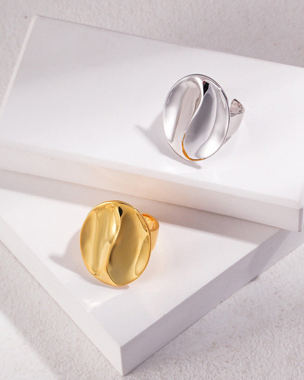 Bold Disc Statement Ring